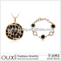 2013 trendy 18K Gold plated jewelry sets with Austrian crystal S-20113
